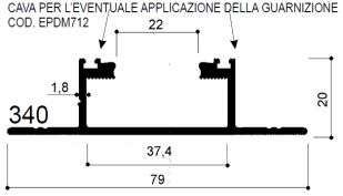 sistema in alluminio per il fissaggio di moduli fotovoltaici